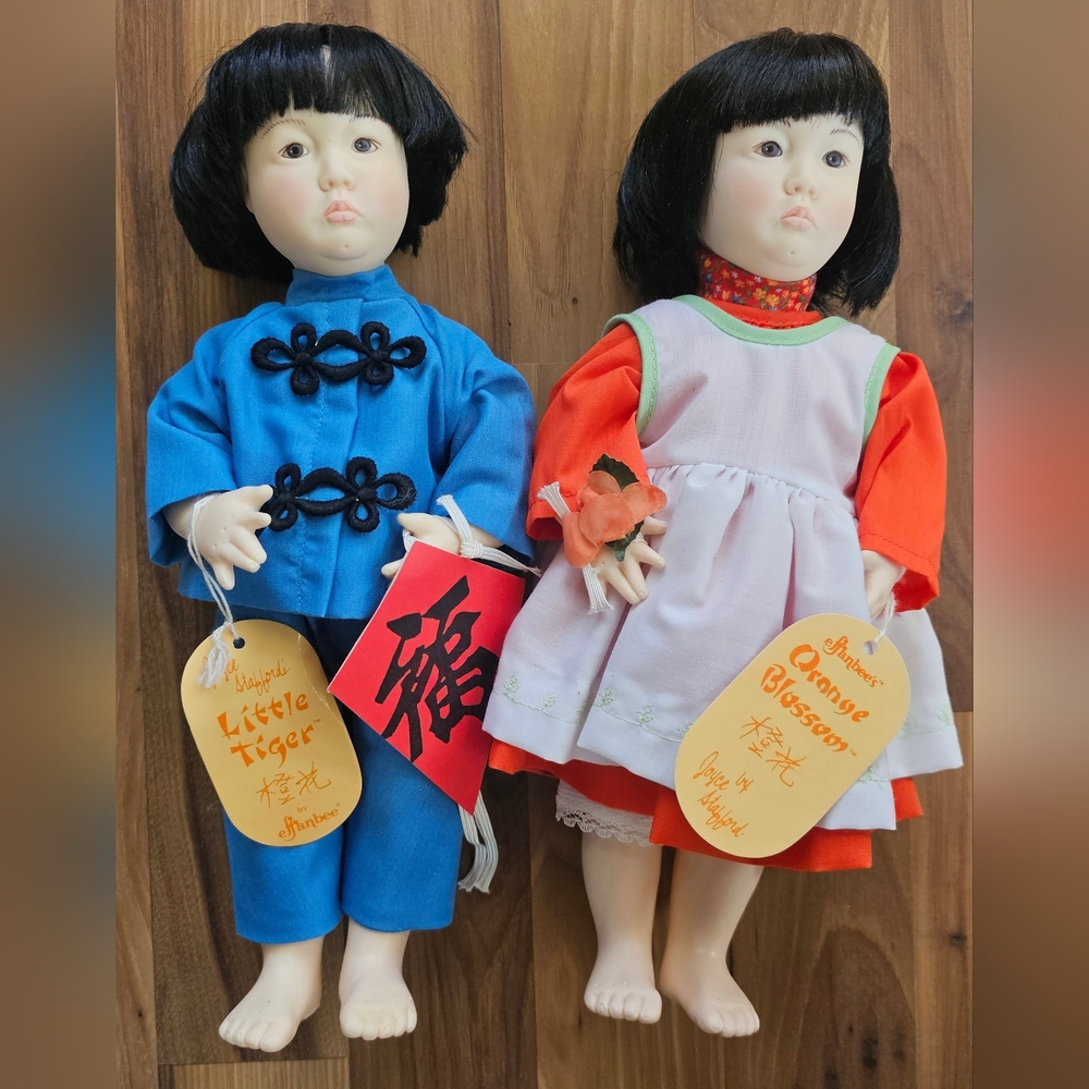 Little Tiger and Orange Blossom Dolls Vintage Effanbee 1983 #7501 #7511